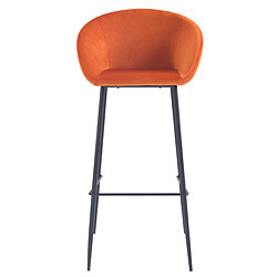 Acheter Rendez Vous Deco Chaise de bar Marquise orange corail H75cm (lot de 2)