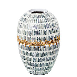 Vase Alexandra House Living Nacre noire 25 x 25 x 32 cm