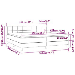 vidaXL Sommier à lattes de lit et matelas Bleu foncé 200x200cm Velours pas cher