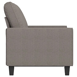 Avis vidaXL Canapé à 2 places Taupe 120 cm Tissu