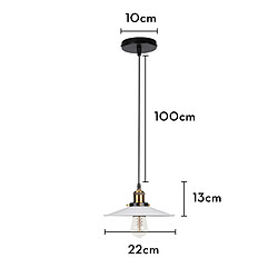 Stoex Suspension Luminaire Rétro Lustre en Fer en Métal Plafonnier D'Intérieur Vintage Pour Salle À Manger, Chambre À Coucher, Blanc 22CM pas cher