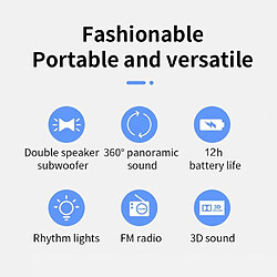 ComfortXL Enceinte bluetooth x8 5.0 étanche ipx7 avec subwoofer extérieur lumineux - vert pas cher