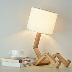 Vendos85 Lampe de Chevet avec Base Bois Ajustable