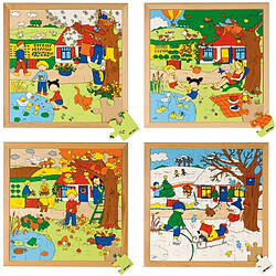 Educo Puzzle les 4 saisons: le lot de 4 puzzles - jeu Montessori 