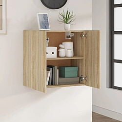 Avis Maison Chic Armoire murale,Meuble de Rangement,Armoire Suspendue Chêne sonoma 60x30x60 cm Bois d'ingénierie -MN90339