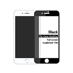 Protecteur écran en verre trempé 2.5D 9H pleine grandeur noir pour votre Apple iPhone 8 Plus/7 Plus