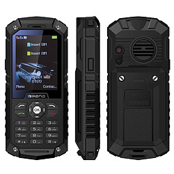 Yonis Téléphone Incassable 2.4 pouces + SD 8Go Téléphone Incassable Chantier Double SIM Portable Antichoc 2.4' IP68 Lampe Noir + SD 8Go YONIS