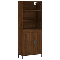 Maison Chic Buffet,Meuble de Rangement,commode pour salon,Cuisine Chêne marron 69,5x34x180 cm Bois d'ingénierie -MN40717