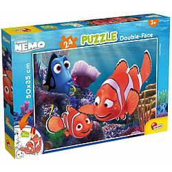 Lisciani, Puzzle pour enfants à partir de 3 ans, 24 pièces, 2 en 1 Double Face Recto / Verso avec le dos à colorier - Disney Nemo 86481 