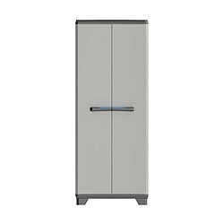 KIS Armoire de rangement haute Linear - 68 x 39 x 173 cm - Noir et gris