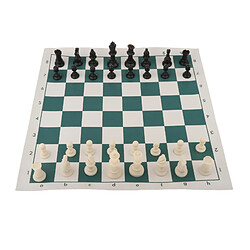 Jeu D'échecs En Plastique Portable Ensemble D'échiquier En Tissu 45cm Enroulable 32 Pièces D'échecs, échecs En Sac En Plein Air