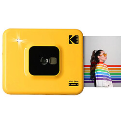 KODAK Mini Shot Combo 2 C300 - Appareil Photo Instantané (Photo Carré 7,6 x 7,6 cm - 3 x 3'', Écran LCD 1,7'', Bluetooth, Batterie Lithium, Sublimation Thermique 4Pass, 8 photos incluses) Jaune- RECONDITIONNE - Jaune 