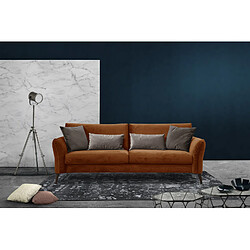 Courtois Laville Canapé Figari 3 places tissu orange