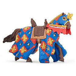 Papo Blue Fleur De LYS Cheval Figure, Multicolore