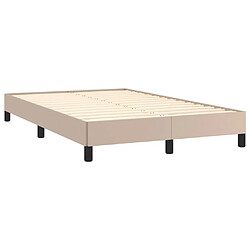 Avis Maison Chic Lit adulte- Ensemble lit + matelas,Sommier à lattes de lit matelas cappuccino 120x190cm similicuir -GKD38191