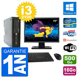 PC HP Z210 SFF Ecran 19" Intel i3-2100 RAM 16Go Disque 500Go Windows 10 Wifi · Occasion 