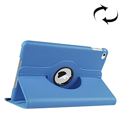 Wewoo Smart Cover bleu pour iPad mini 4 Litchi Texture 360 degrés Rotation intelligente étui en cuir avec support