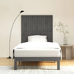 Avis Maison Chic Tête de lit scandinave pour lit adulte,Meuble de chambre murale Gris 108x3x110 cm Bois massif de pin -MN34953