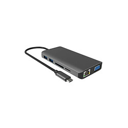 Adaptateur USB C HUB 10 en 1 On Earz Mobile Gear Gris 