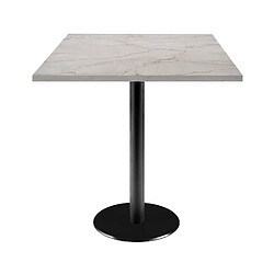 Restootab Table 70x70cm - modèle Rome marbre yule