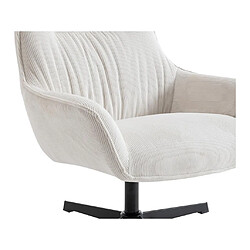 Acheter Vente-Unique Fauteuil pivotant en velours côtelé beige GALATI