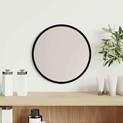 Maison Chic Miroir mural | Miroir Décoration pour Maison Salle de Bain Noir ? 20 cm Rond -GKD89273