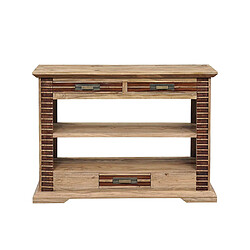 BOIS & CHIFFONS Console bois bicolore 3T 2N | Acacia Luxor