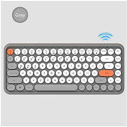 Universal Clavier Bluetooth pour iPad Apple Laptop Mini iPad Clavier sans fil silencieux Lenovo Dell HP Clavier (gris) 