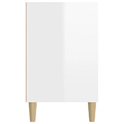 vidaXL Armoire à chaussure Blanc brillant 102x36x60 cm Bois ingénierie pas cher