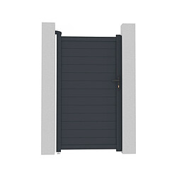 Habitat Et Jardin Portillon aluminium Marc - 101.2 x 180.9 cm - Gris