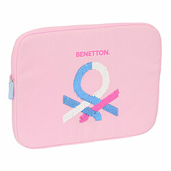 Housse d'ordinateur portable Benetton Pink Rose 15,6'' 39,5 x 27,5 x 3,5 cm 