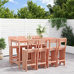 Maison Chic Table de bar et chaises d'extérieur 9 pcs,Ensemble de bar de jardin pour relax bois massif douglas -GKD800854