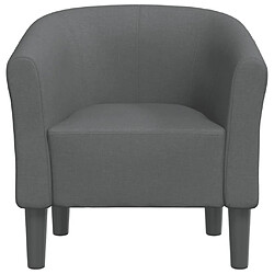 Avis Maison Chic Fauteuil relax,Chaise pour salon cabriolet gris foncé tissu -MN91807