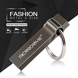 Wewoo Clé USB Porte-clé en métal MicroDrive 4 Go USB 2.0 avec disque U noir pas cher