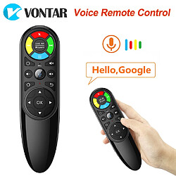 Universal Q6 Télécommande vocale professionnelle 2.4G Souris d'air sans fil Gyro Apprentissage infrarouge Android TV Boîte H96 x96 Max Plus x96 Mini | Télécommande