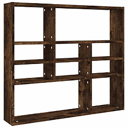 vidaXL Étagère murale Chêne fumé 90x16x78 cm Bois d'ingénierie