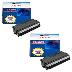 T3AZUR – Lot de 2 Toner compatible Brother MFC8370DN / MFC8380DN+ Pack 20 papiers photos A6 230gr