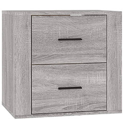 Maison Chic Table de chevet murale - Table de Nuit Sonoma gris 50x36x47 cm