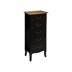 Atmosphera, Createur D'Interieur Chiffonier 5 Tiroirs Noir Chrysa - Atmosphera