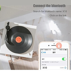 Wewoo Enceinte Bluetooth B10 Atomic Speakers Rétro Vinyl Player Desktop Sans fil Creative Multifonction Mini Stereo Bamboo Spring Green