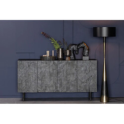 Bepurehome COUNTER - Buffet sculpté en bois noir