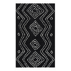 Hadorn Tapis shaggy 245x160 noir Frauenfeld Vaiana