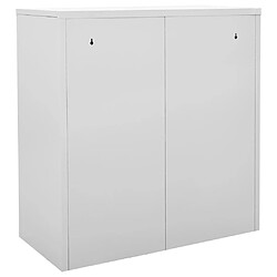 Avis vidaXL Armoire à casiers Gris clair et bleu 90x45x92,5 cm Acier