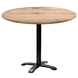 Restootab Table ronde Ø110cm - modèle Bazila tanin naturel