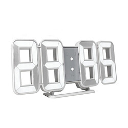 YP Select Led horloge numérique température horloge murale en trois dimensions horloge murale - blanc