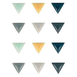 Artemio 12 stickers epoxy triangles Woodland