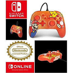 Power A Manette filaire SWITCH - MARIO VINTAGE BROS avec Câble USB détachable NINTENDO SWITCH