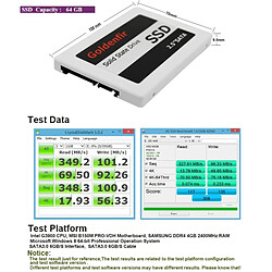 Acheter Wewoo Disque dur SSD SATA 2,5 pouces SSDCapacité 64 Go