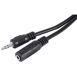 Abi Diffusion Rallonge stéréo Jack 3.5 mm noire - 3 m