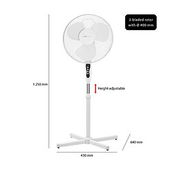 Avis Ventilateur sur pied 40cm Clatronic VL 3603S Blanc